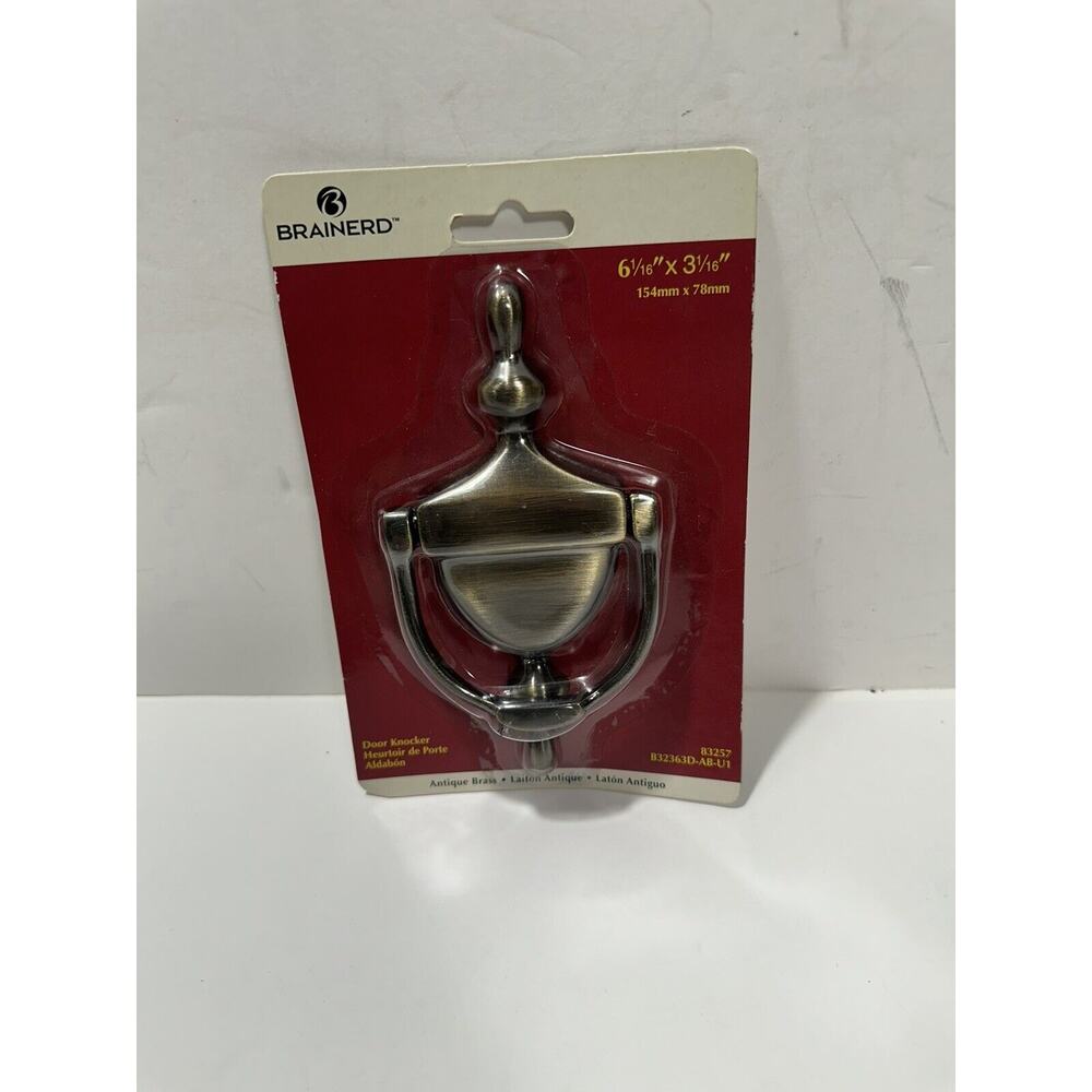 Brainerd Door Knocker Elegant Decorative Antique‎ Brass Solid 83257 NEW